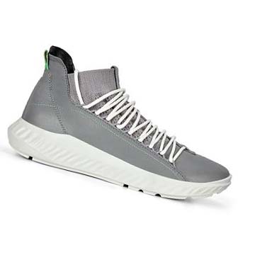 Men's Ecco St.1 Lite Sneakers Silver | SG 650DFM